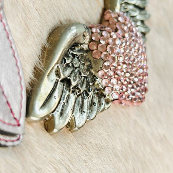 Bridget Shuster Y2k Leather Satchel Bag Rhinestone Coquette Western Retro Chic - Picture 12 of 14